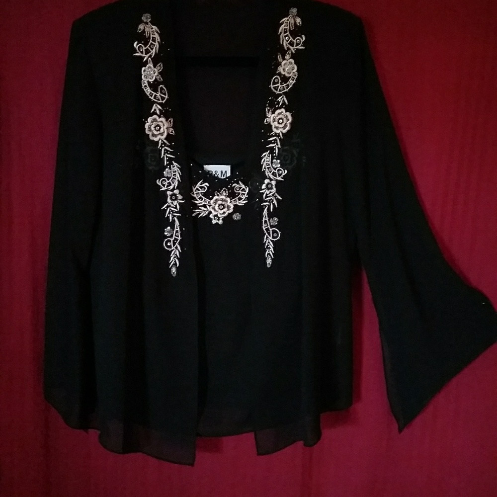 Elegant 2 piece formal blouse - Picture 1 of 4